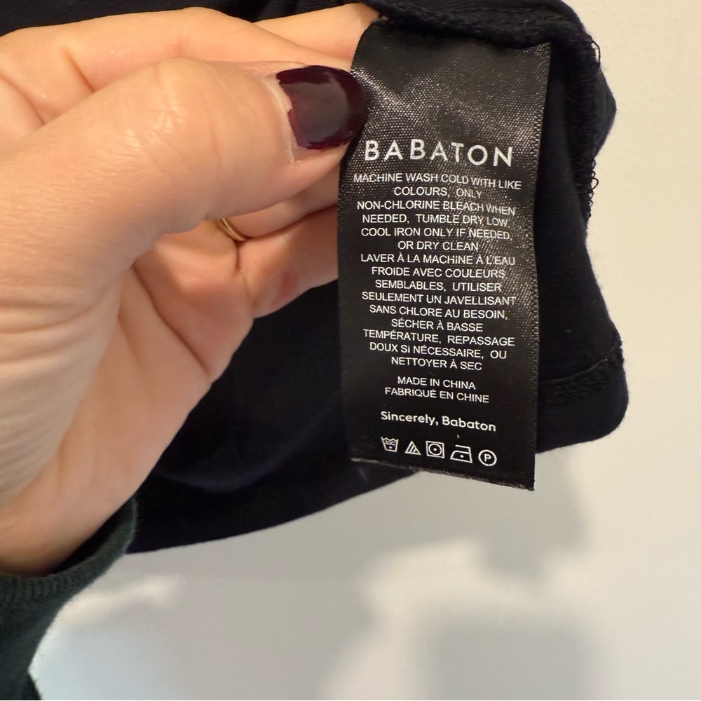 Aritzia Babaton Classic super soft Black Women's T-Shirt - Picture 3 of 4